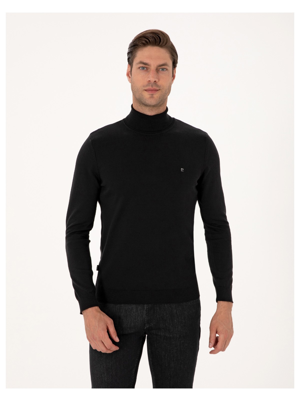 Pierre Cardin Erkek Vişne Slim Fit Balıkçı Yaka Basic Triko Kazak 50314202-VR223 - Görsel 8