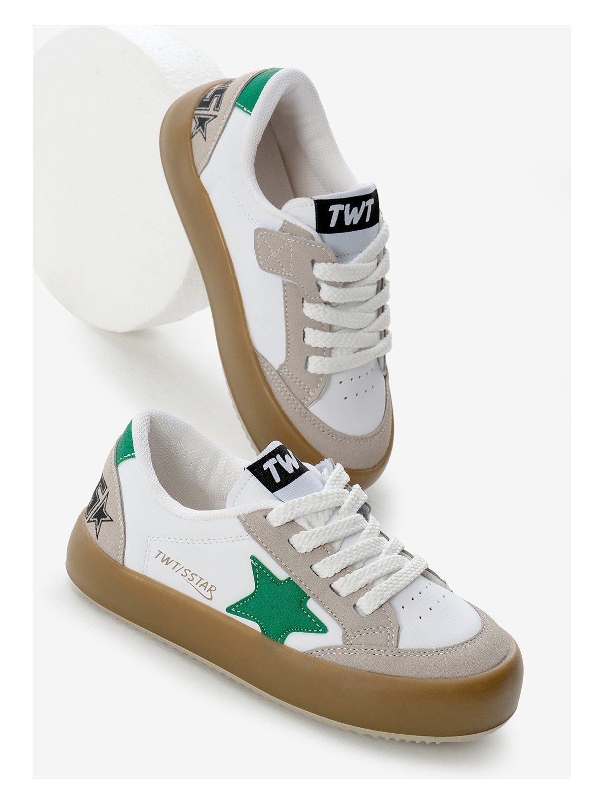 Tonny Black Çocuk Unisex Siyah Gümüş Termo Taban Bağcıklı ve Cırtlı Spor Ayakkabı Yıldız Detaylı - Görsel 6