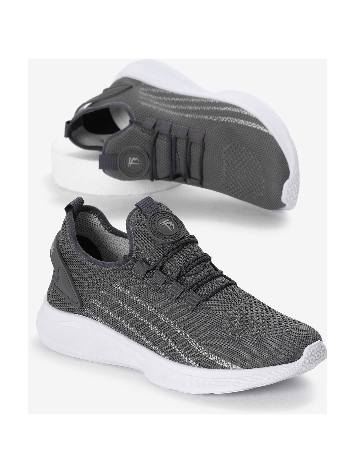 Tonny Black Unisex Bej Termo Taban Şerit Detaylı Bağcıklı Triko Spor Ayakkabı - Görsel 7