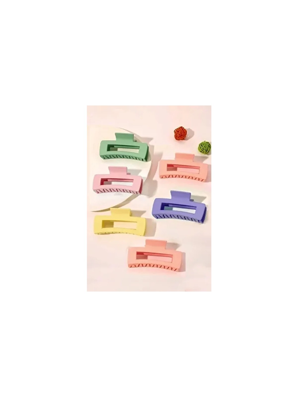 C&E Design Kadın 6'lı Renkli Büyük Xl Mandal Toka Seti