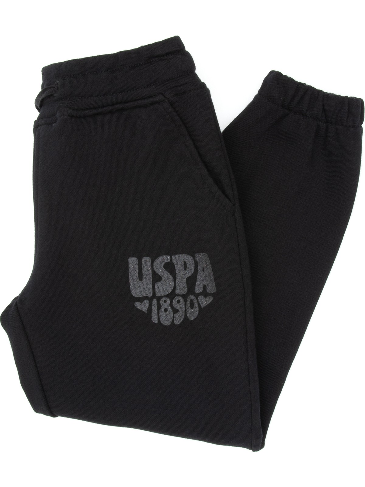 U.S. Polo Assn. Kız Çocuk Pembe Simli Baskı Detaylı Jogger Eşofman Altı 50316849-VR167 - Görsel 8