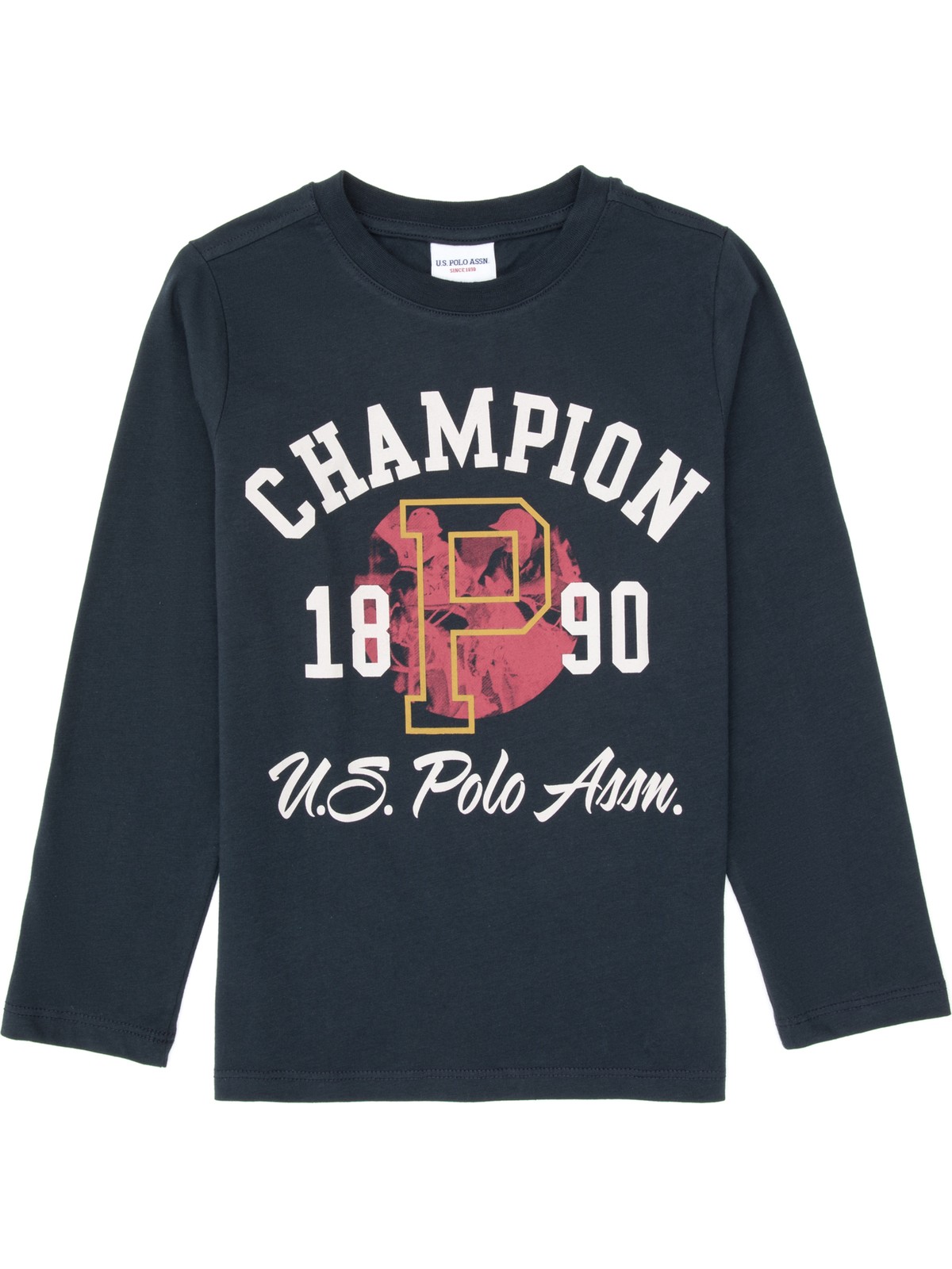 U.S. Polo Assn. Erkek Çocuk Açık Lacivert Bisiklet Yaka Süprem Sweatshirt 50316507-VR059