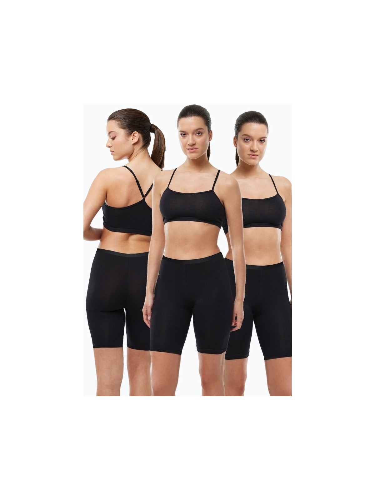 Malabadi Kadın 3 Adet Beyaz Dizüstü Iz Yapmayan Modal Yüksek Bel Tayt 3M113 113 - Görsel 4