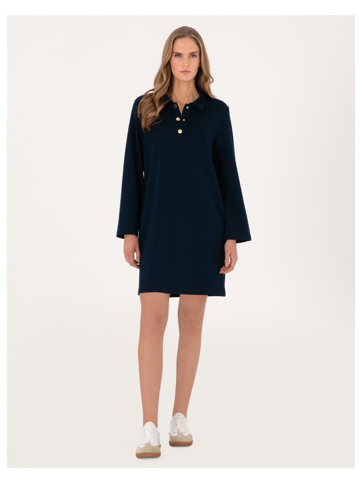 Pierre Cardin Kadın Lacivert A Kesim Modal Karışımlı Örme Elbise 50315895-VR033