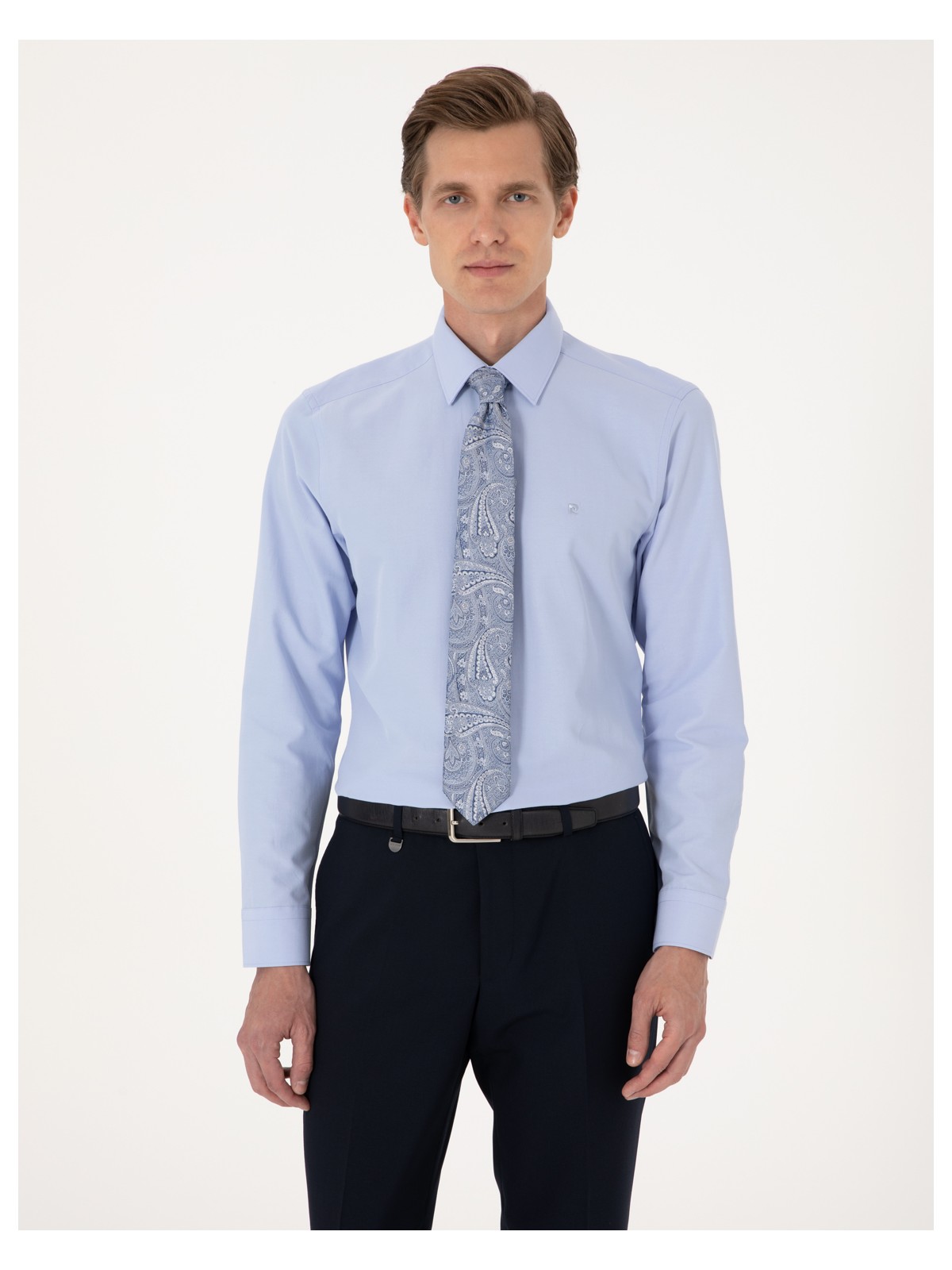 Pierre Cardin Erkek Beyaz Regular Fit Uzun Kollu Basic Gömlek 50316742-VR013 - Görsel 7