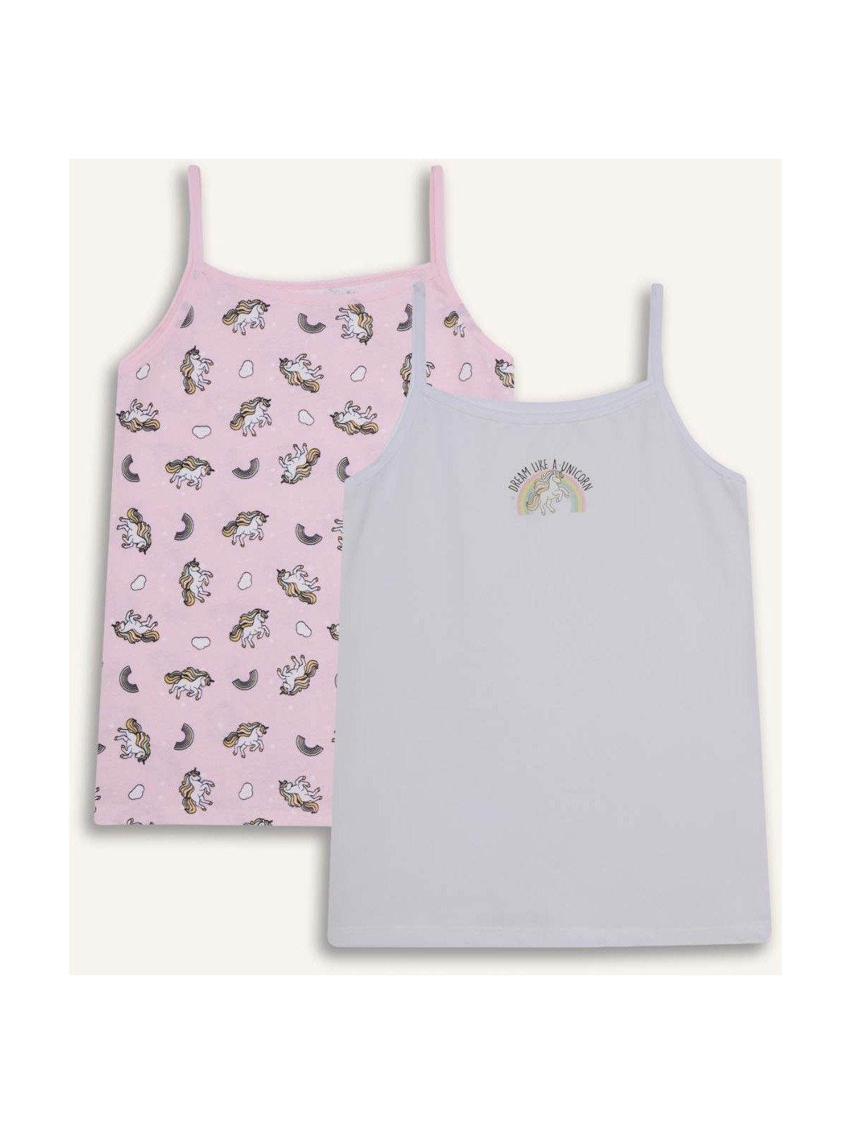 DeFacto Kız Çocuk Desenli 2'li Atlet F8651A825AU