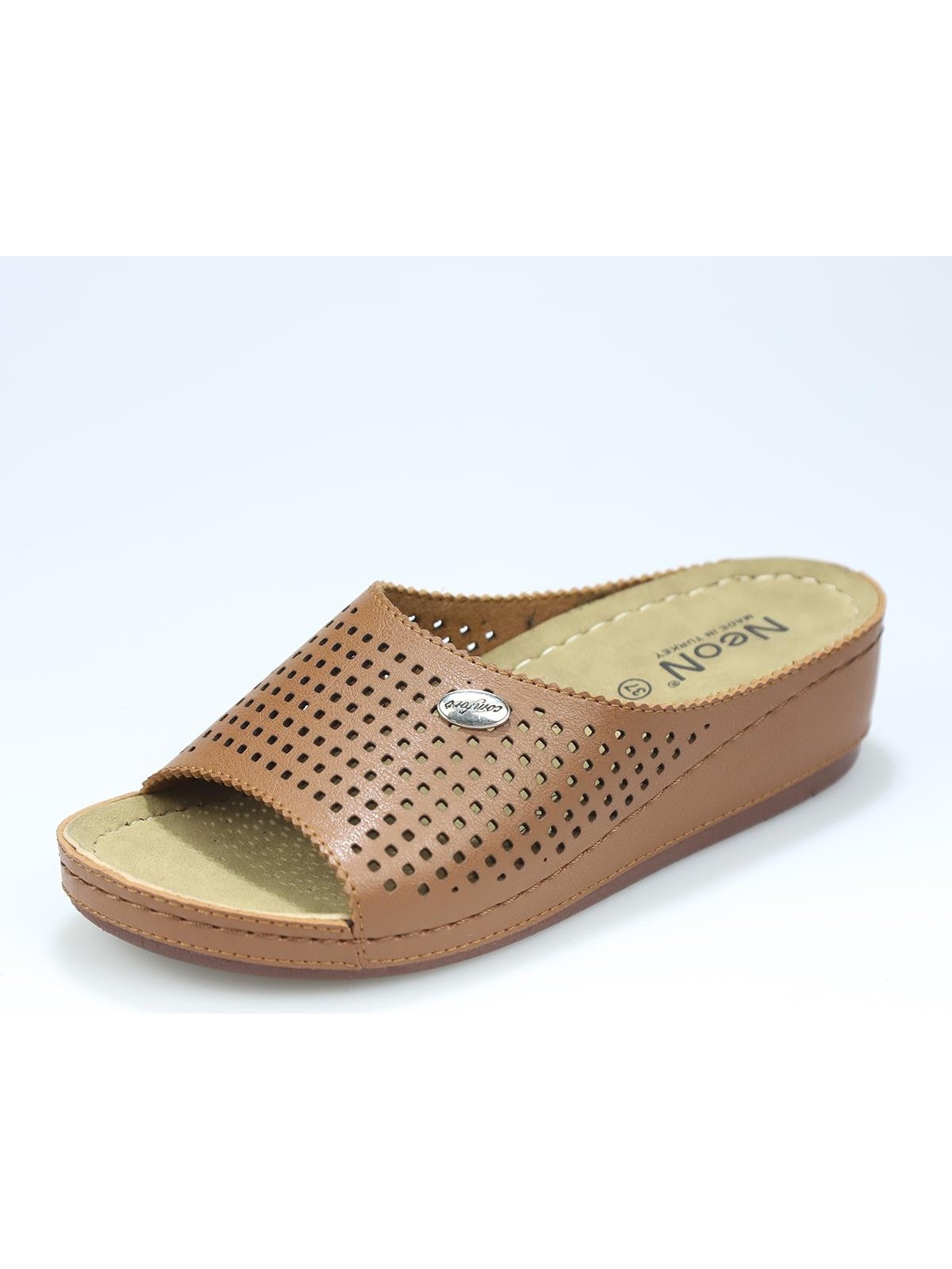 Neon Shoes Suçi Kadın Şık Lazer Desenli Günlük Ortopedik Taban Terlik Misafir Genç Anne Dışarı Ev Terliği - Görsel 6