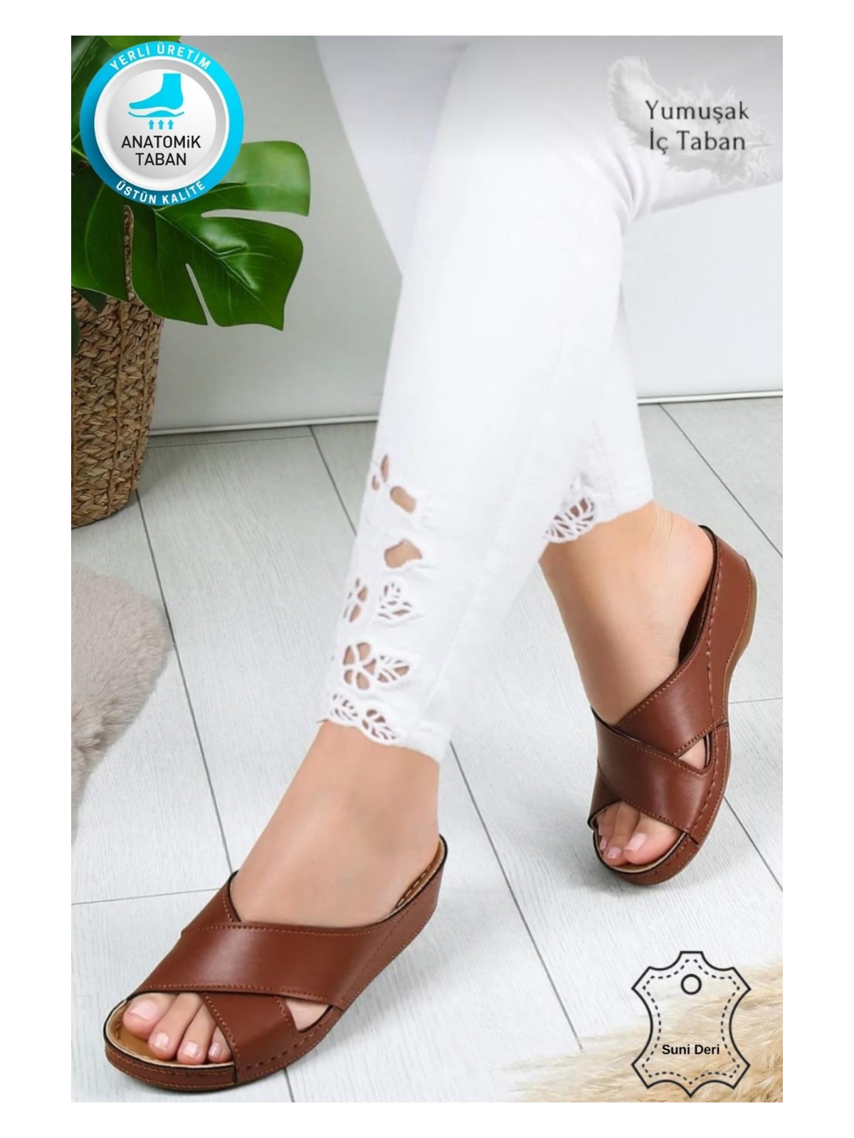 Neon Shoes Desy Kadın Ortopedik Taban Şık Konfor Modeli Günlük Terlik Genç Anne Ev Dışarı Terliği