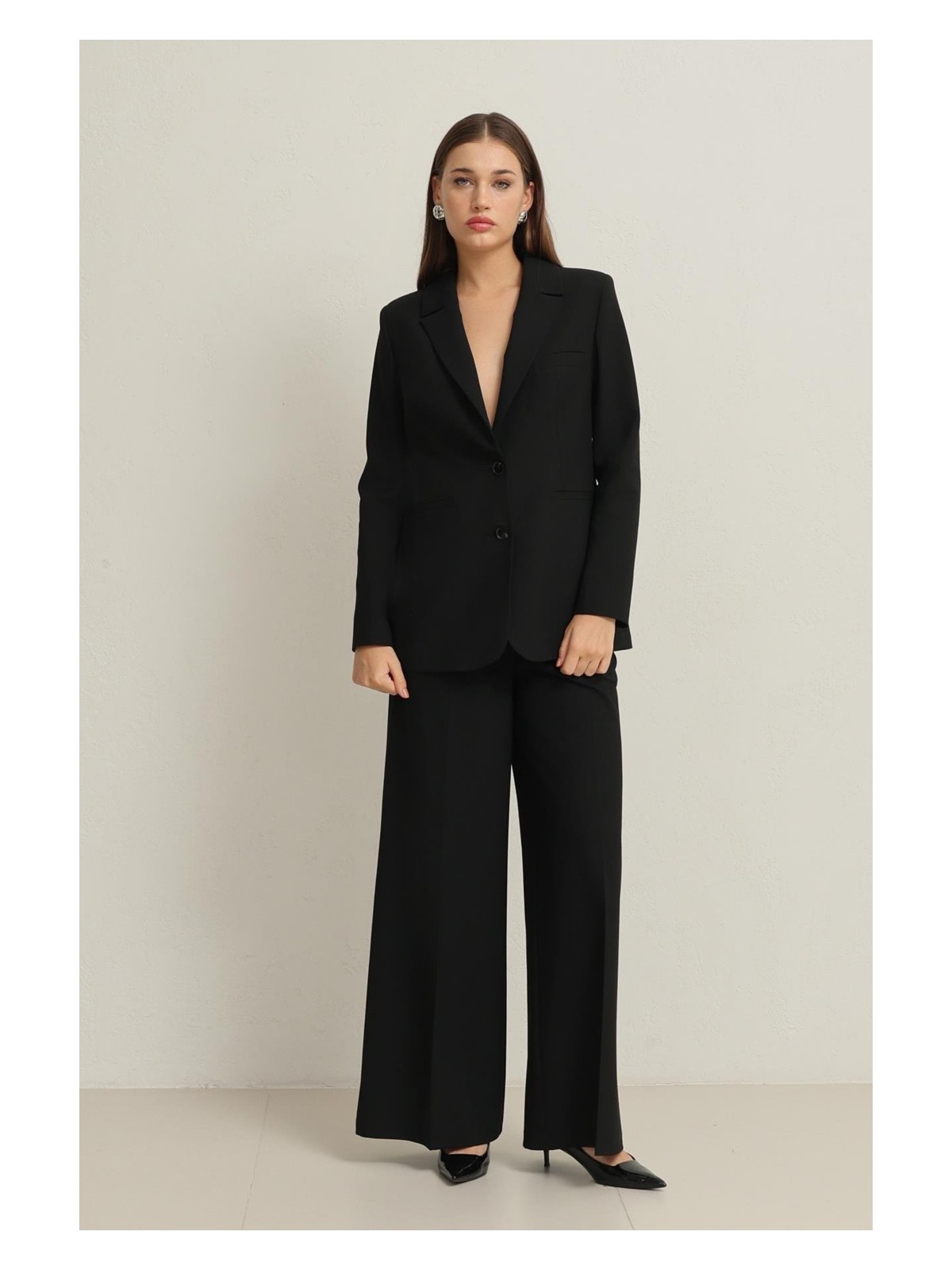 Setre Gri Cep ve Düğme Detaylı Basic Ceket - Görsel 4