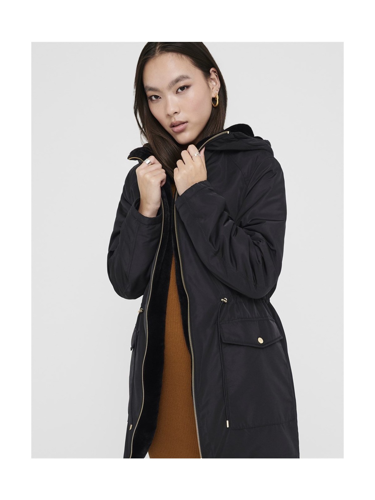 Only Siyah Kadın Kaban 15208727