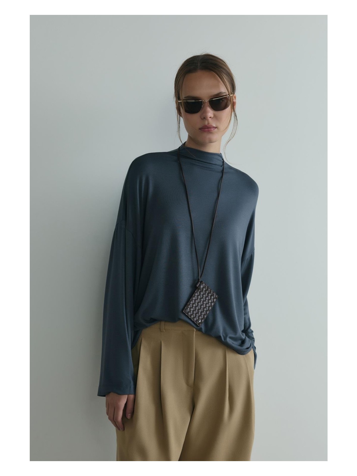 Suud Collection Kahverengi Olivia Bluz - Görsel 5