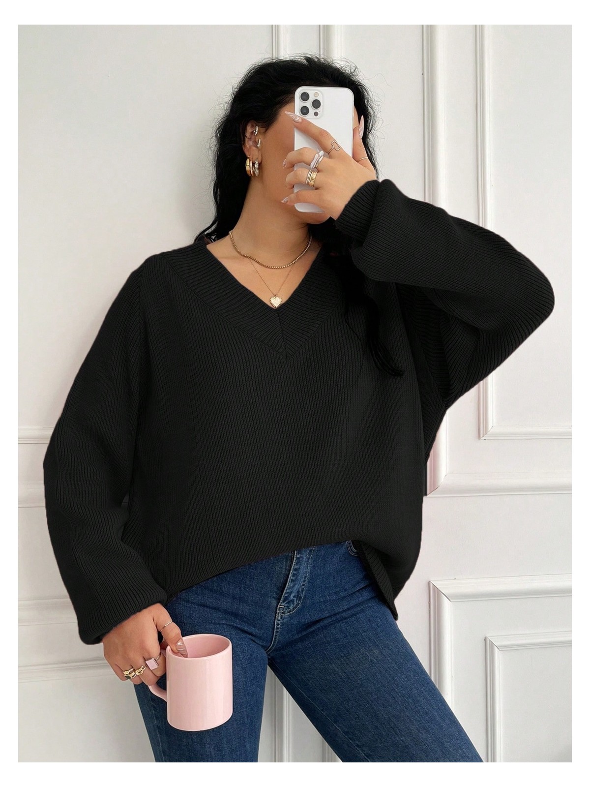 Efendix Büyük Beden Triko Kazak