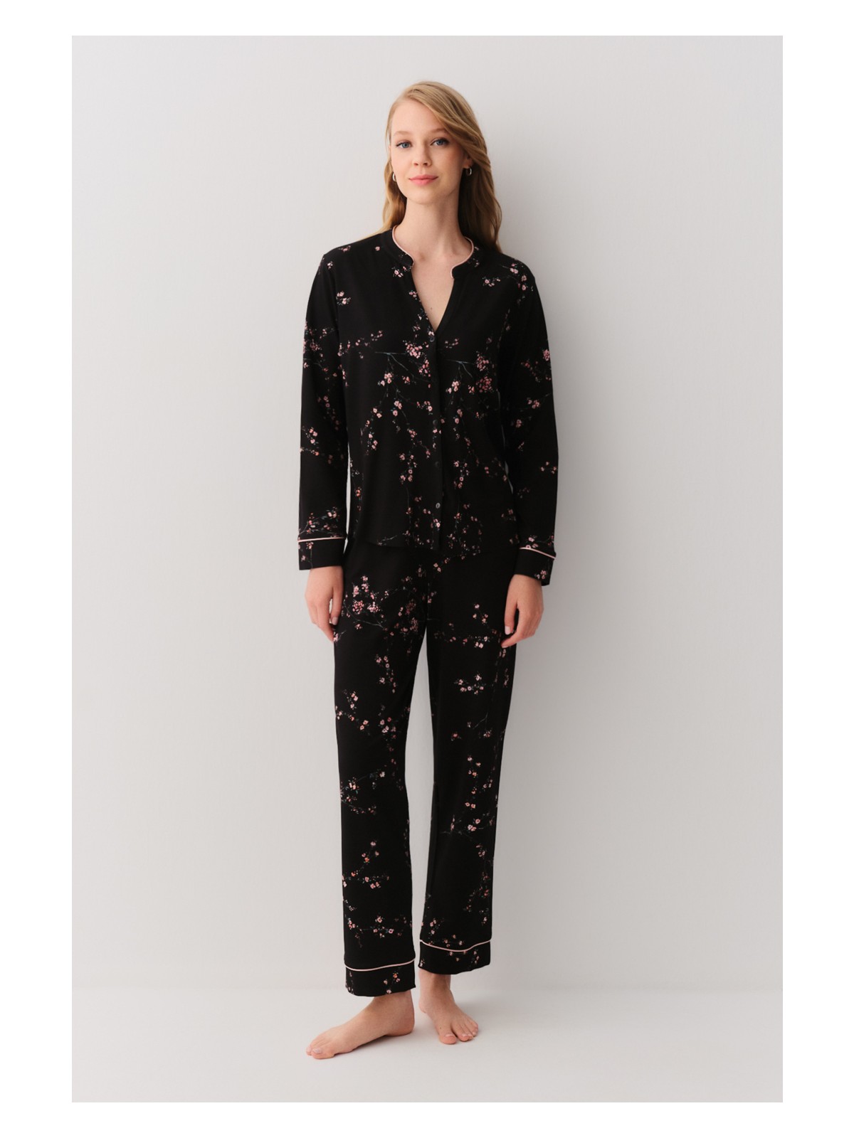 Suwen Alina Gömlek Yaka Pijama Takımı