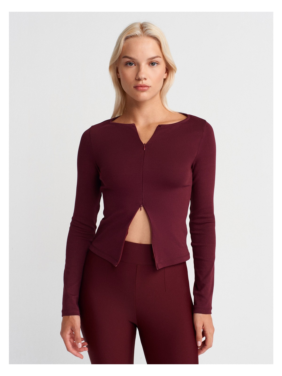 Dilvin 31993 Çift Fermuarlı Top-Vizon - Görsel 5