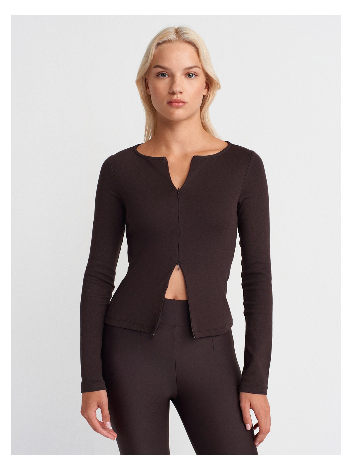 Dilvin 31993 Çift Fermuarlı Top-Vizon - Görsel 6