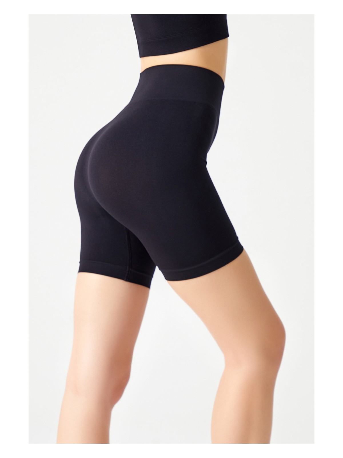 Los Ojos Haki Yüksek Bel Dikişsiz Toparlayıcı Kısa Spor Tayt Seamless Biker - Görsel 4