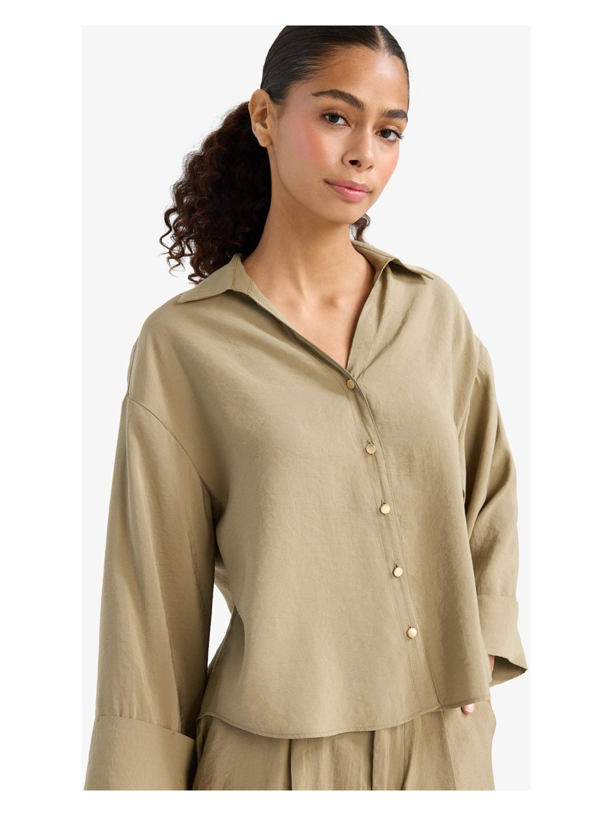 DeFacto Loose Fit Uzun Kollu Gömlek E9007AX25AU - Görsel 4