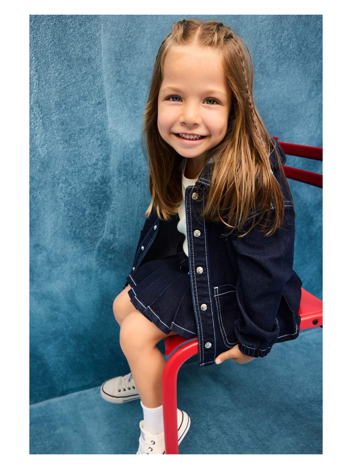 DeFacto Kapüşonlu Denim Ceket Kız Bebek F6195A525AU