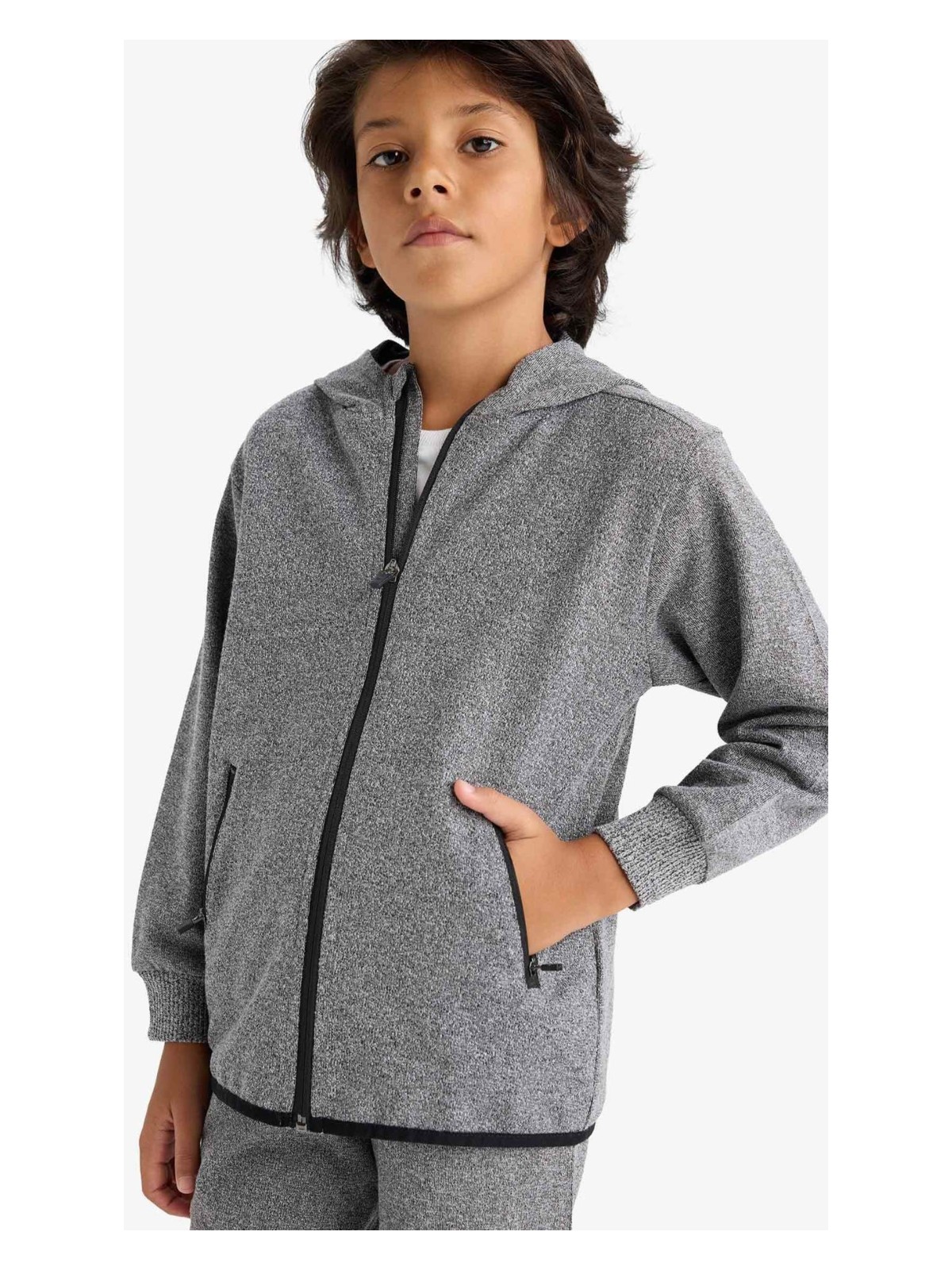 DeFacto Kapüşonlu Fermuarlı Sweatshirt Erkek Çocuk F0136A825WN