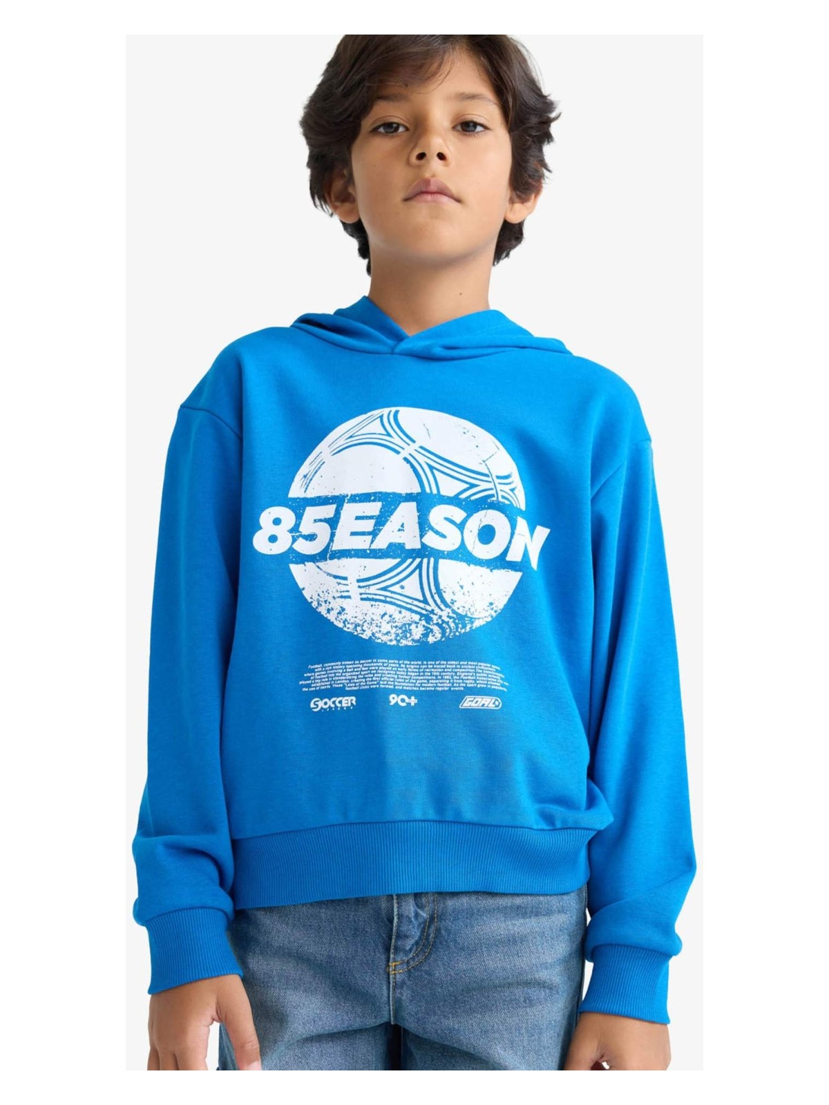 DeFacto Kapüşonlu Baskılı Sweatshirt Erkek Çocuk F2845A825AU
