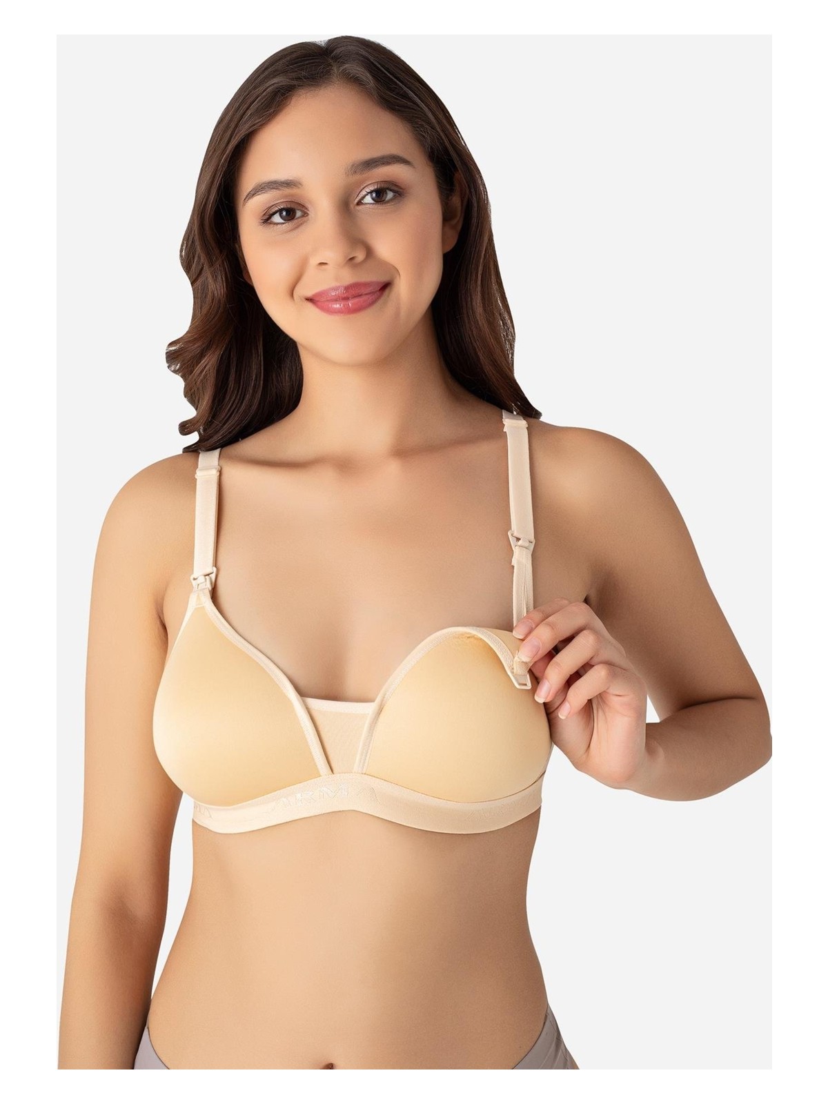 Arma Yıldız Kadın Beyaz Pamuklu Emzirme Sütyeni Balensiz, Kaplı, Göğüs Ucu Belli Etmez, Hamile & Lohusa Uyumlu - Görsel 5