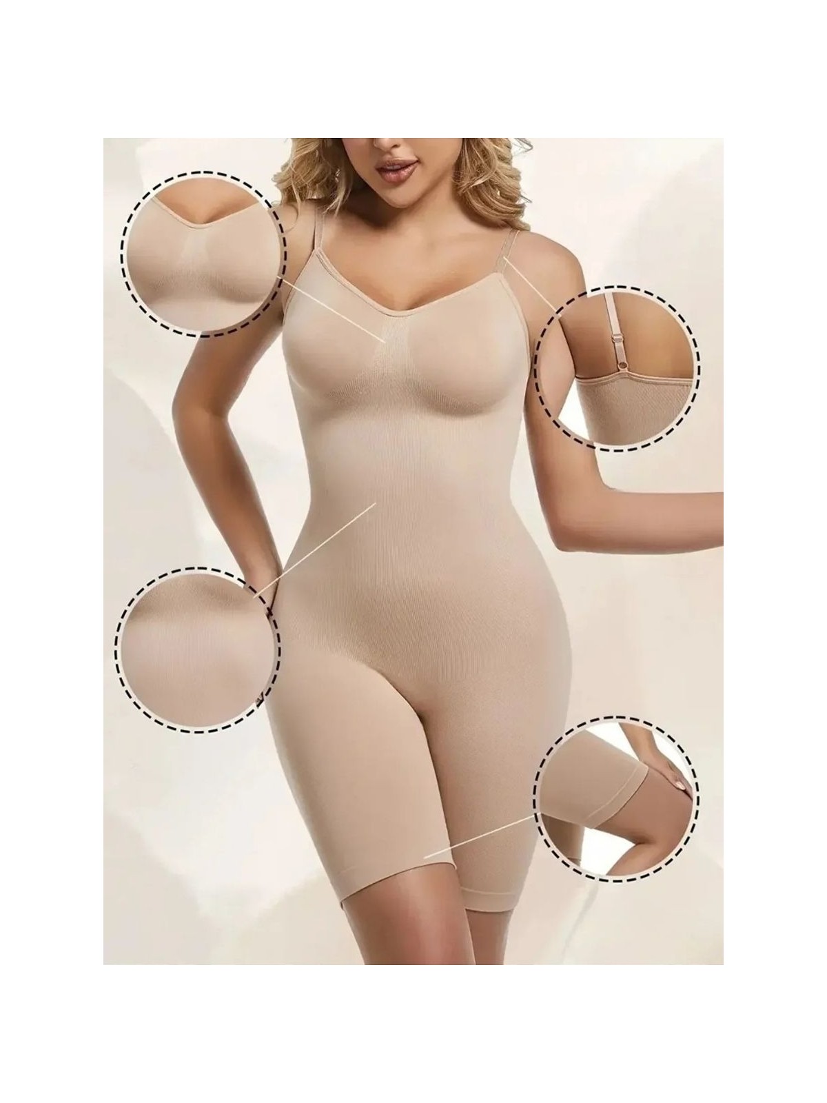 Mistirik Larix Model Extra Toparlayıcı Extra Sıkılaştırıcı Tam Boy Tulum Korse Ten Renk