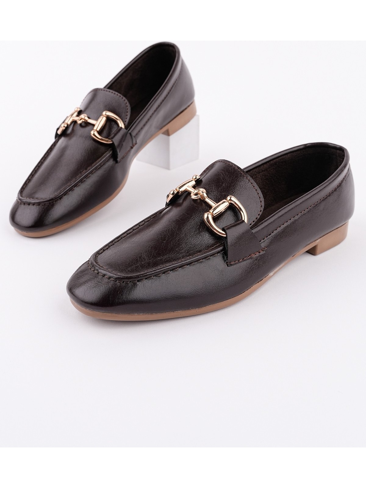 Muggo Stride Metal Tokalı Kadın Günlük Loafer Ayakkabı