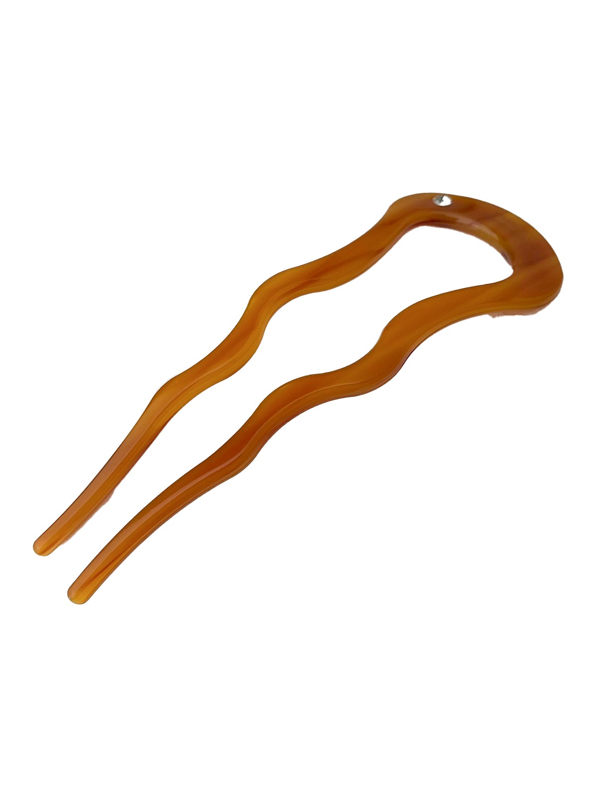 Modex France-Handmade Tek Taşlı Kemik Saç Topuz Tokası (11 Cm)