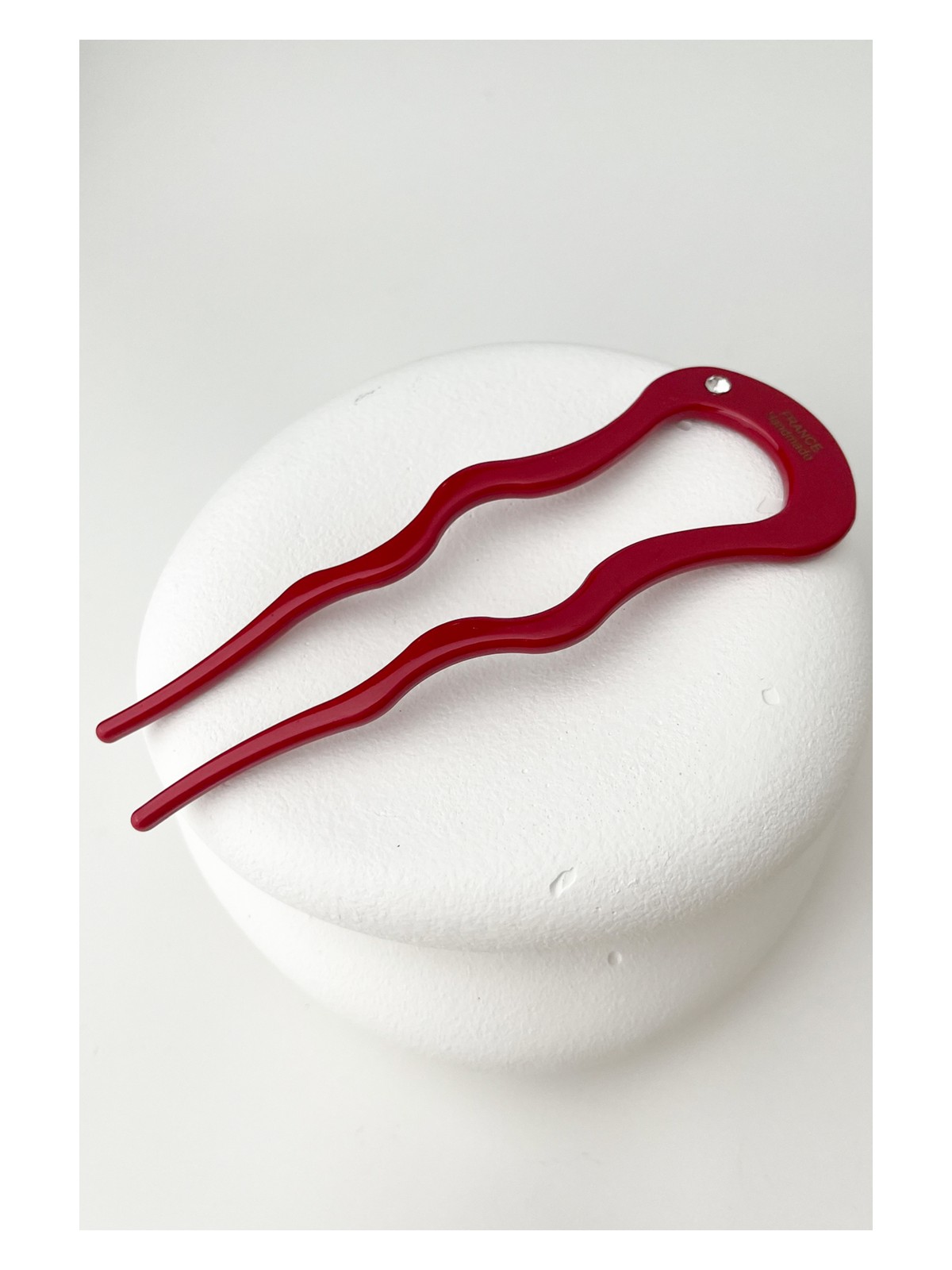 Modex France-Handmade Tek Taşlı Kemik Saç Topuz Tokası (11 Cm) - Görsel 4