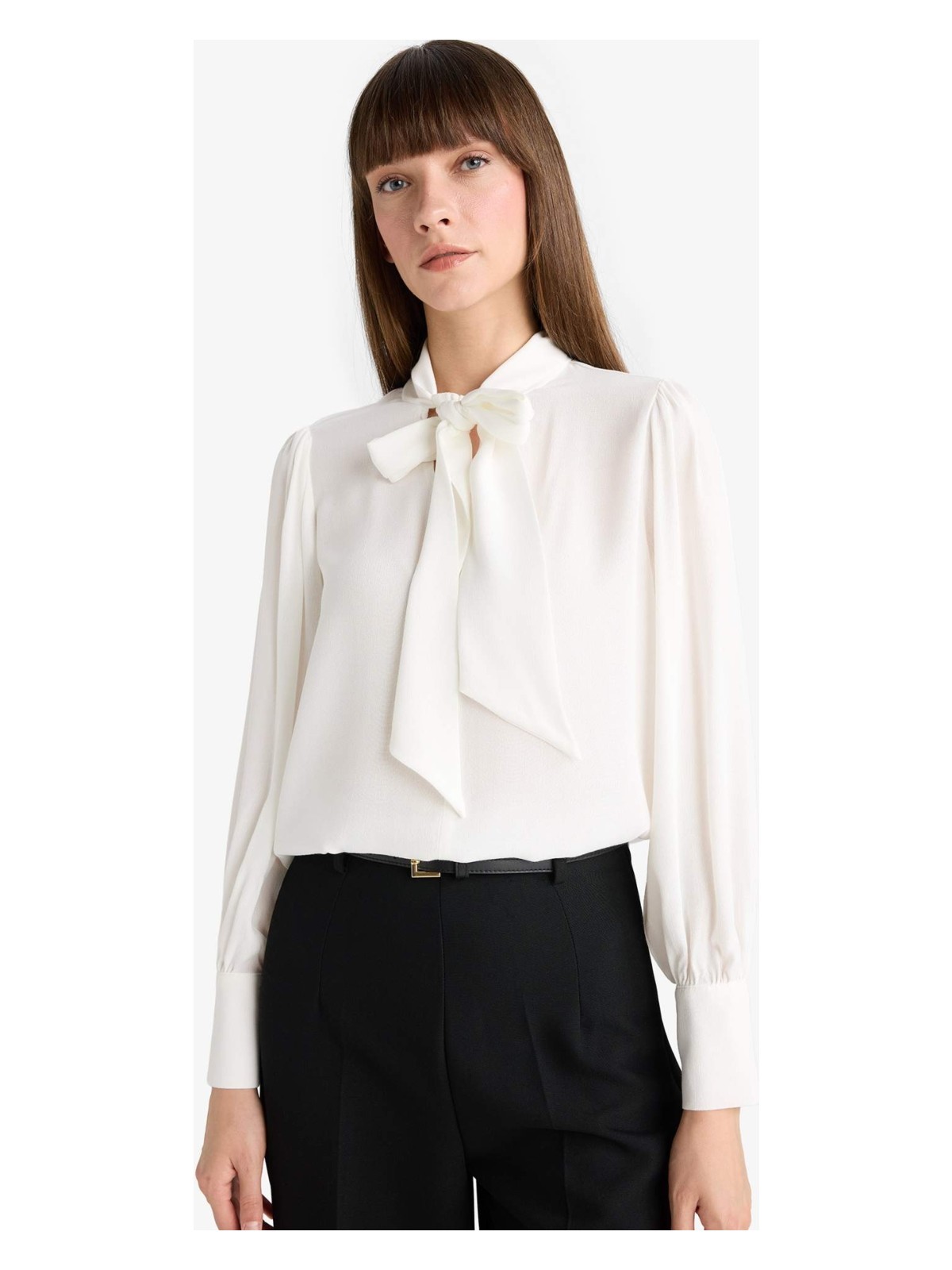 DeFacto Regular Fit Fiyonk Yaka Maroken Uzun Kollu Gömlek G2280AX25AU