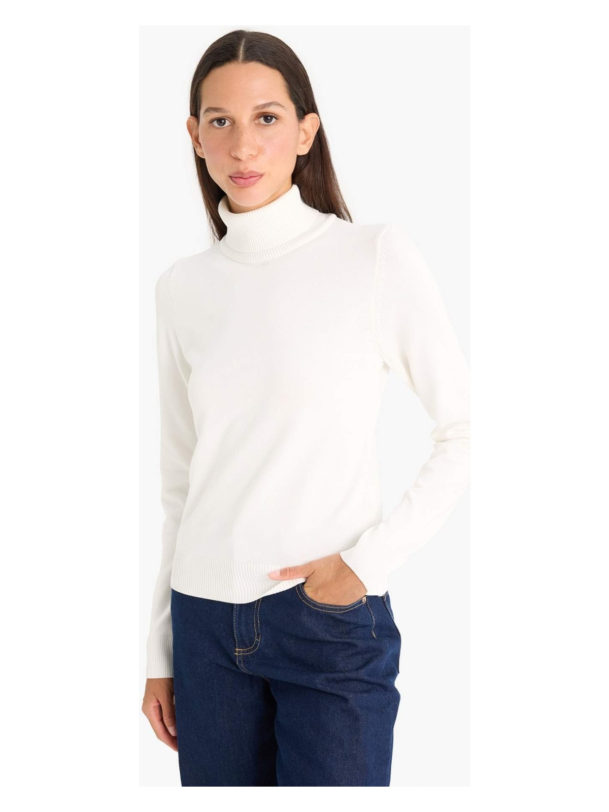 DeFacto Regular Fit Yarım Balıkçı Yaka Triko Kazak E8498AX25WN - Görsel 10