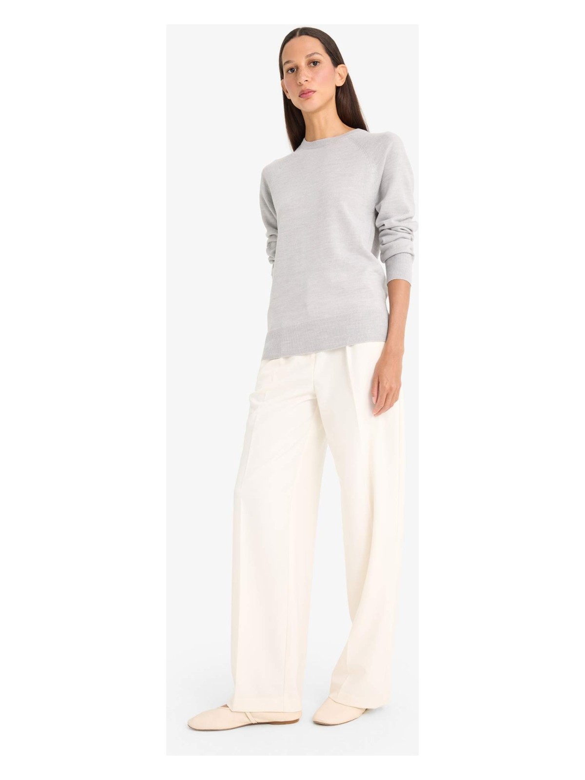 DeFacto Relax Fit Basic Triko Kazak I6913AZ25WN - Görsel 8