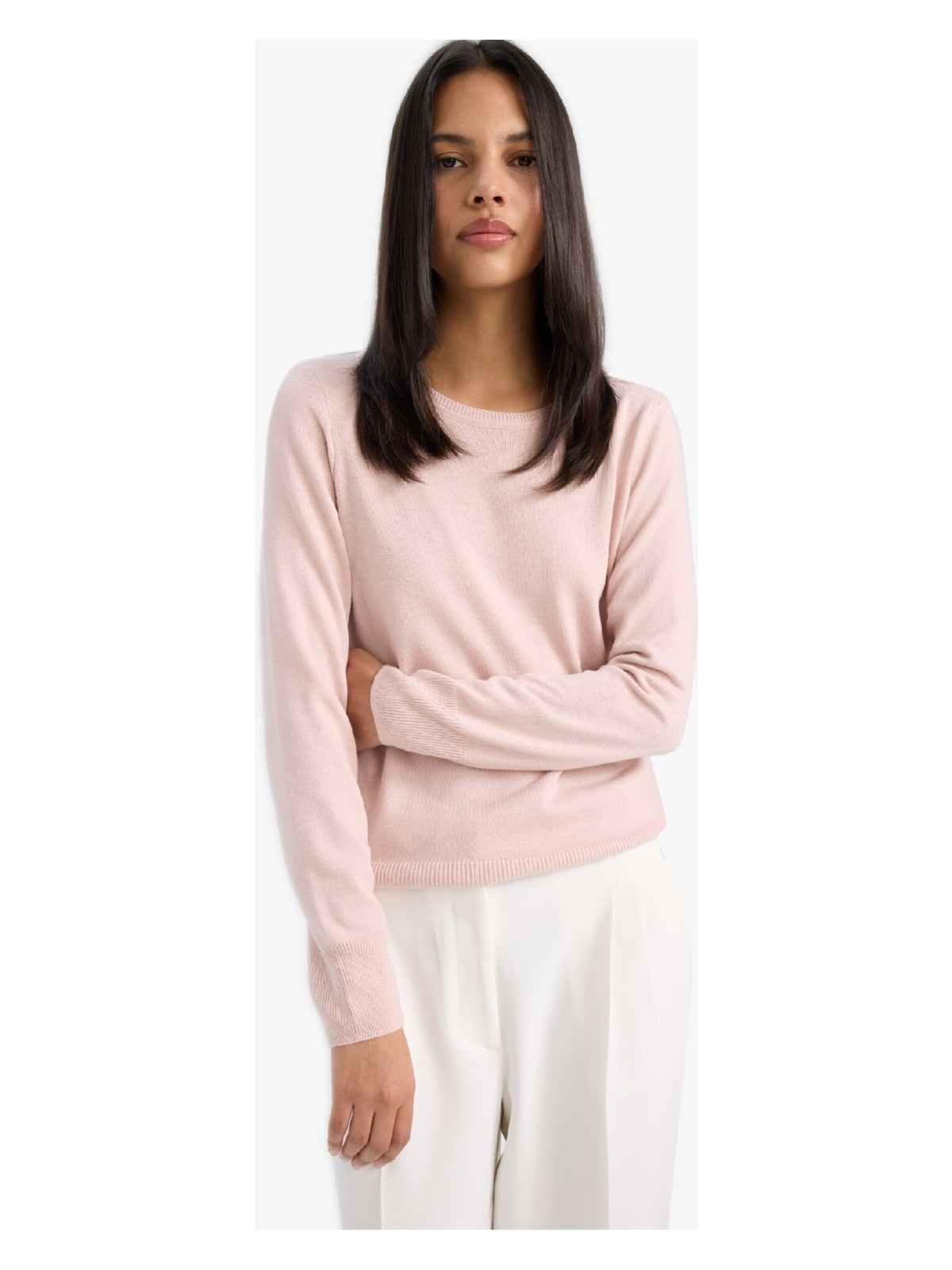 DeFacto Regular Fit Bisiklet Yaka Triko Kazak F7091AZ25WN - Görsel 9