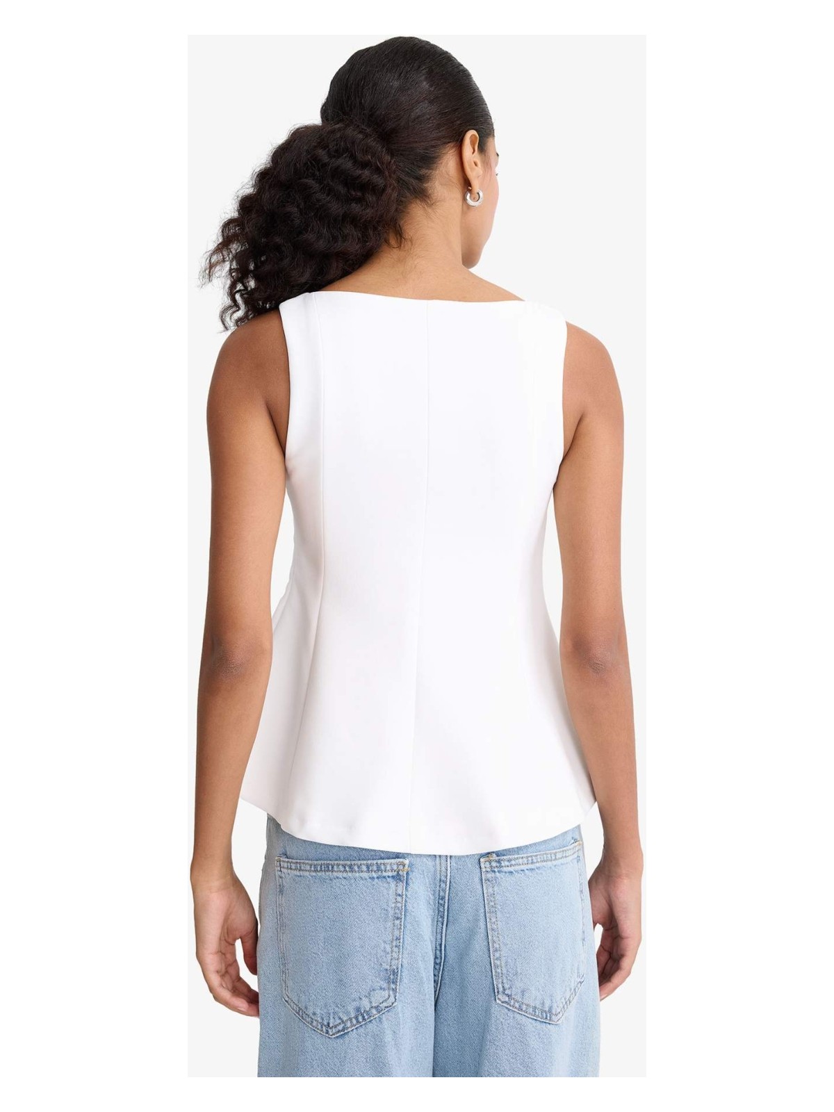 DeFacto Fitted Kare Yaka Askılı Bluz F3471AX25AU - Görsel 10