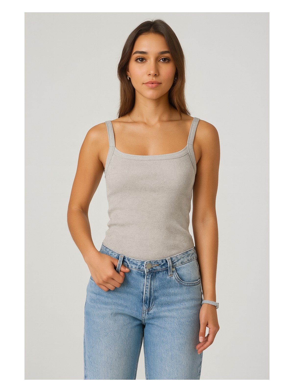 Novelle Ince Askılı Fitilli Atlet