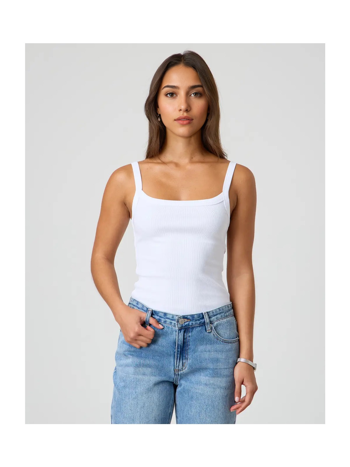 Novelle Ince Askılı Fitilli Atlet - Görsel 6