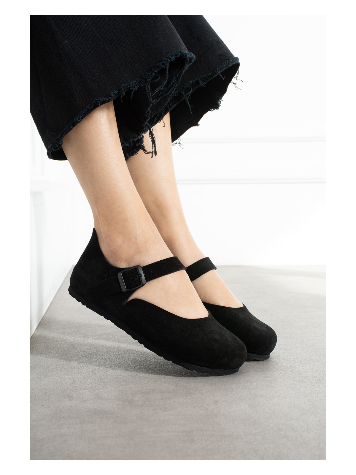 Uniqueqoop Ottawa Hakiki Deri Mantar Taban Ortopedik Kadın Babet