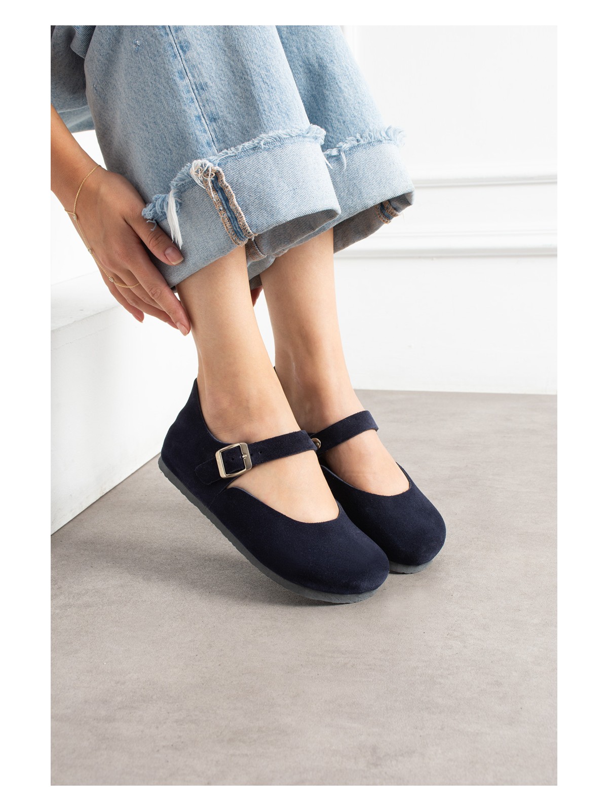 Uniqueqoop Ottawa Hakiki Deri Mantar Taban Ortopedik Kadın Babet - Görsel 9