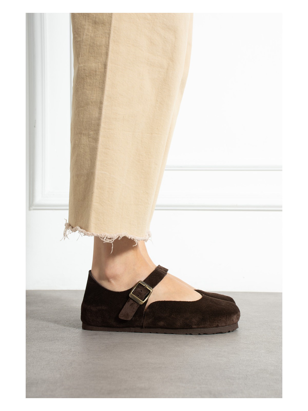 Uniqueqoop Ottawa Hakiki Deri Mantar Taban Ortopedik Kadın Babet - Görsel 7