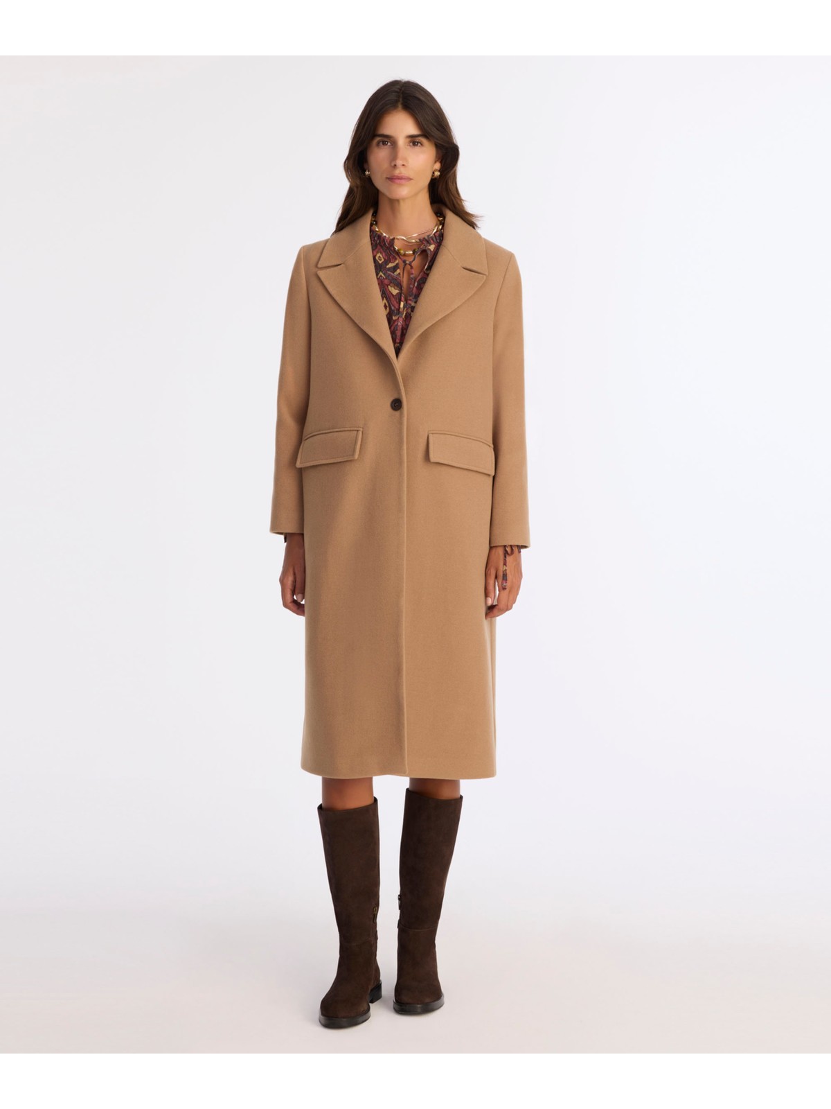 Yargıcı Regular Ceket Yaka Uzun Kol Palto