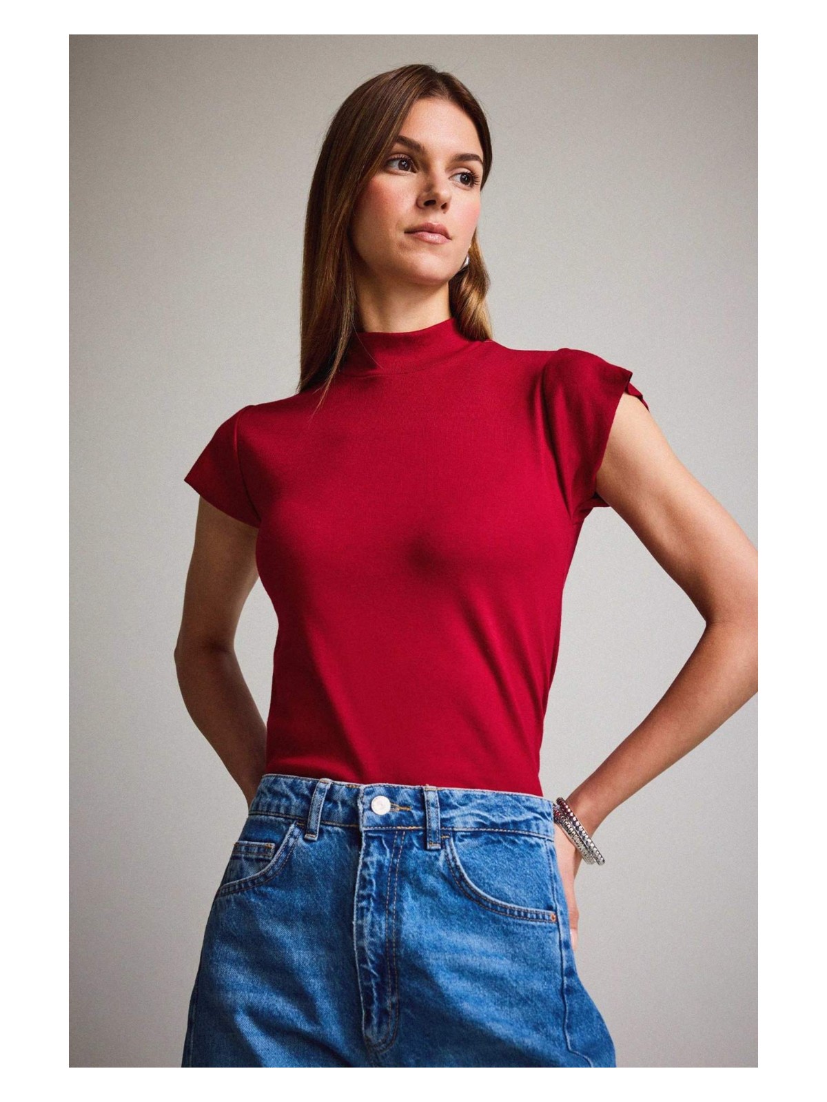 DeFacto Balıkçı Yaka Kısa Kollu Tişört G3332AX25WN - Görsel 6