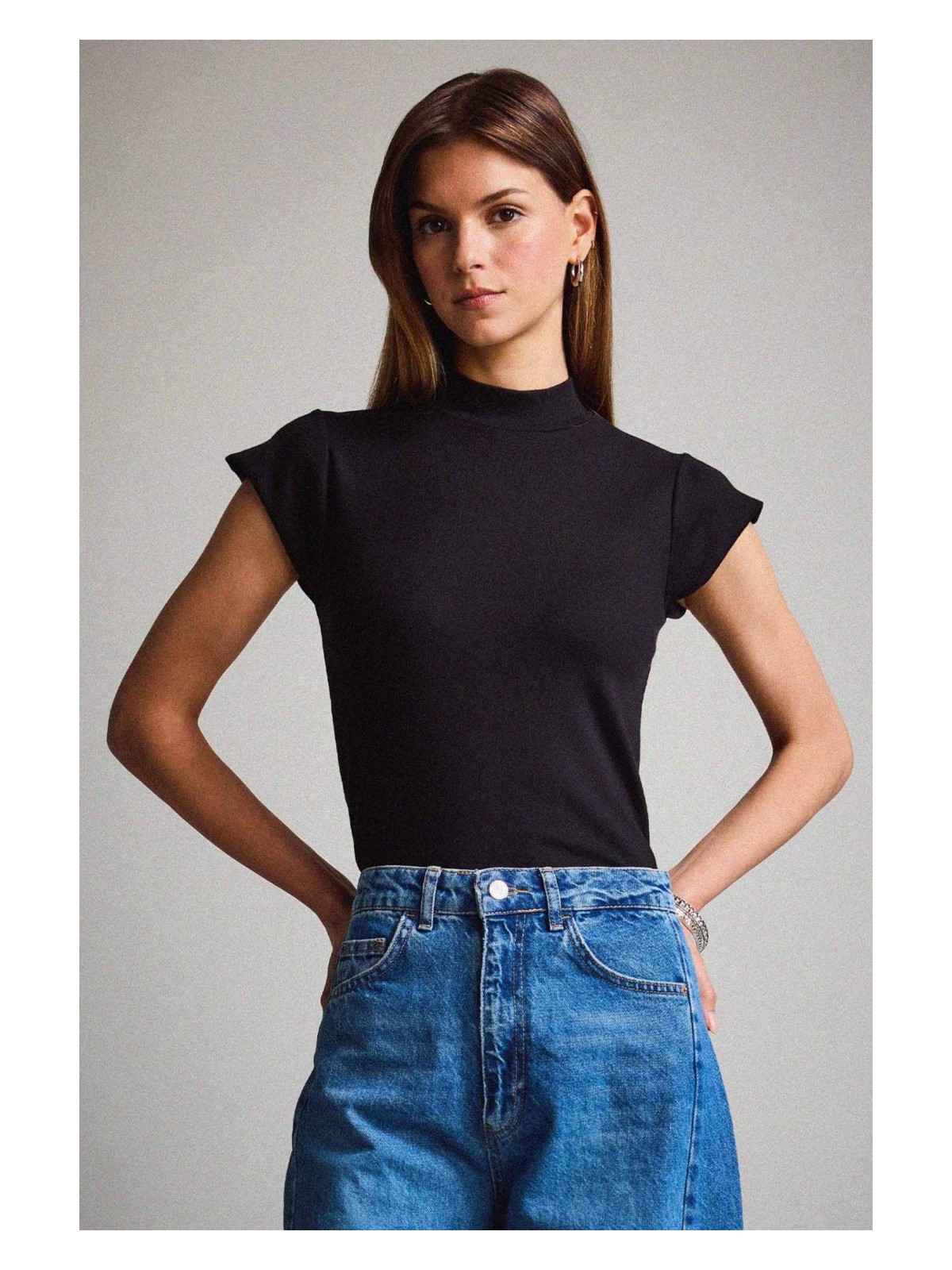 DeFacto Balıkçı Yaka Kısa Kollu Tişört G3332AX25WN - Görsel 3