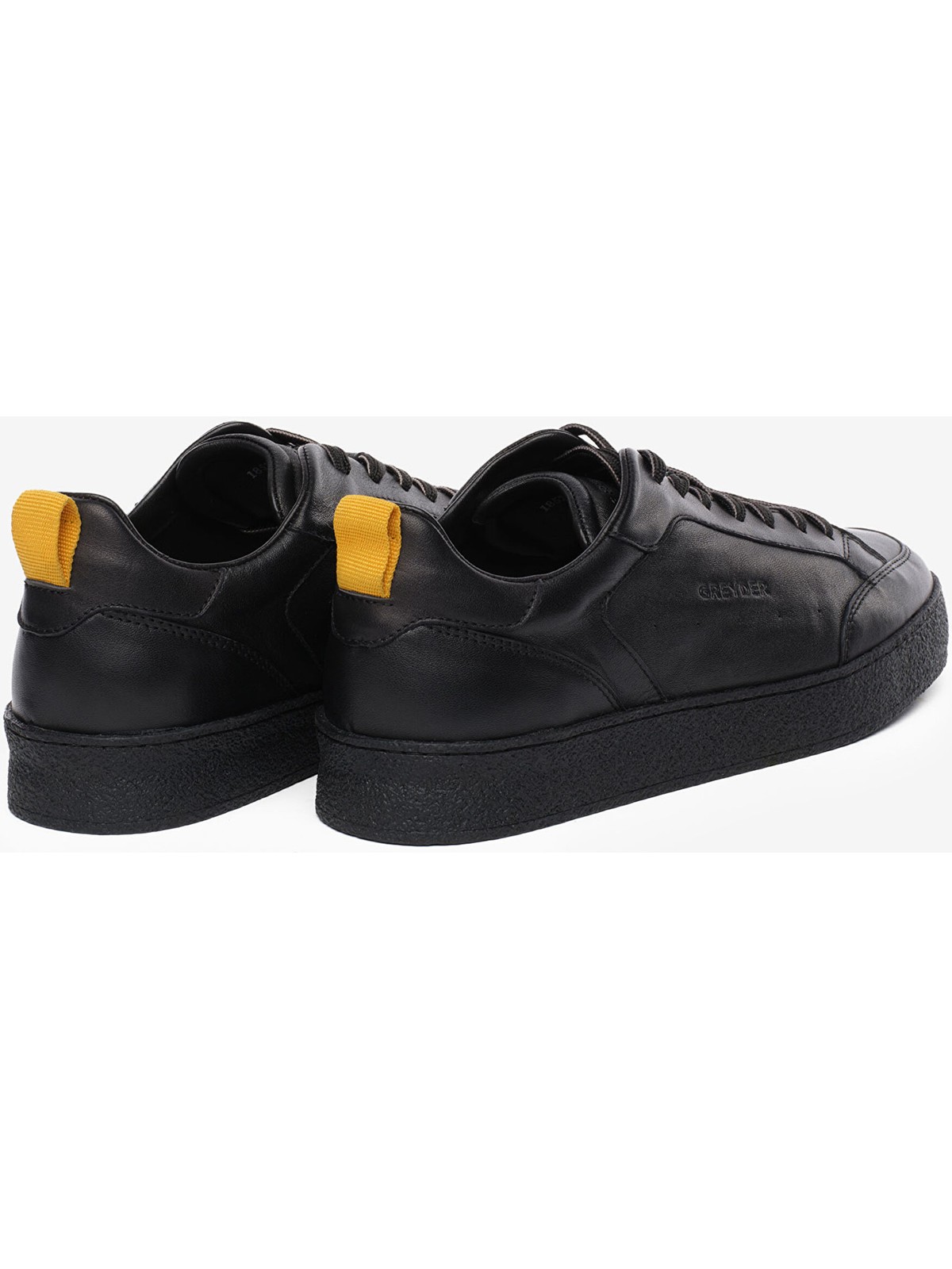 Greyder Erkek Siyah Hakiki Deri Sneaker Ayakkabı 5K1SA18520