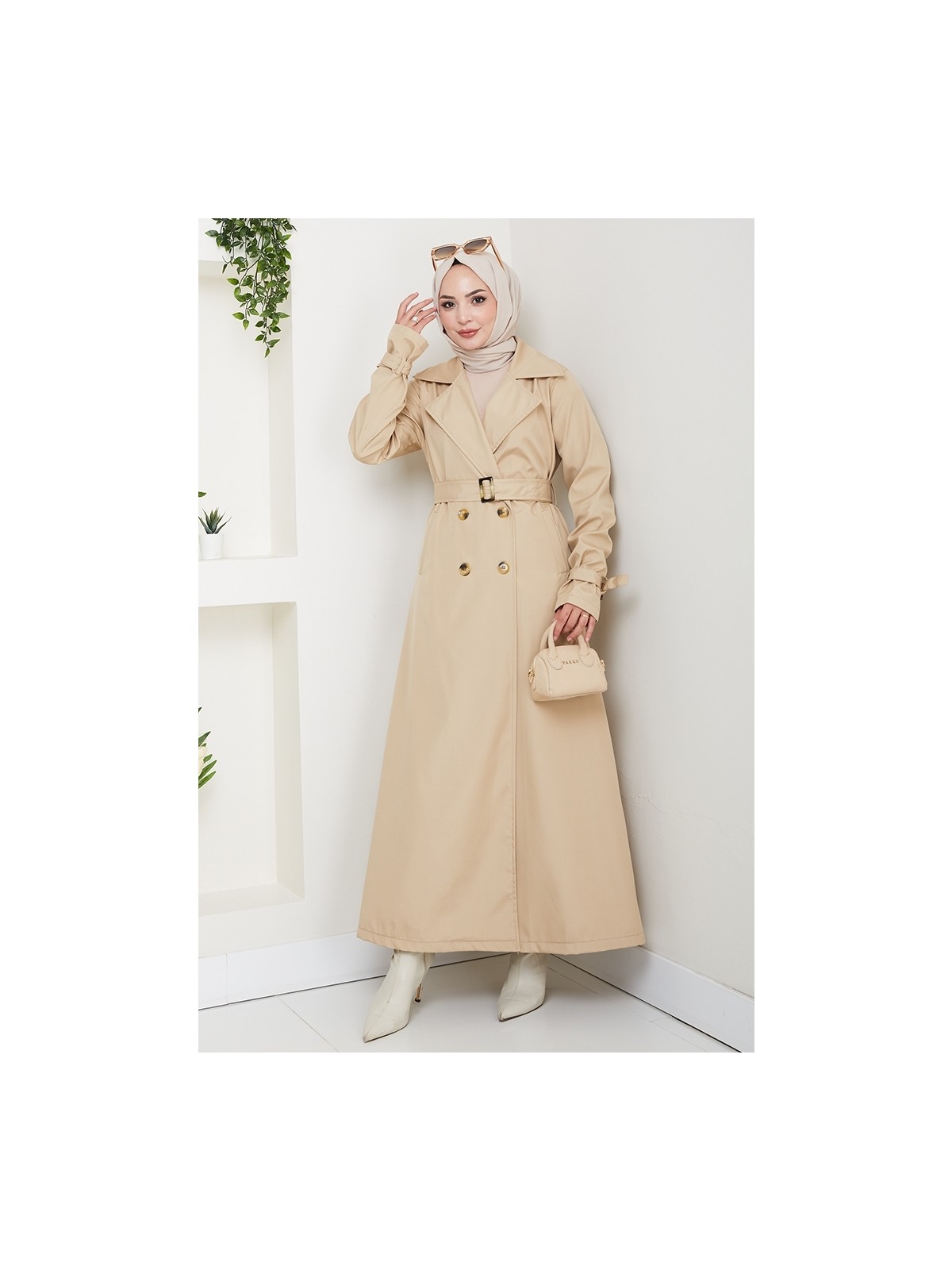 İlkimay.com Tam Boy Su Geçirmez Trenç 1596 - Lacivert - Görsel 6