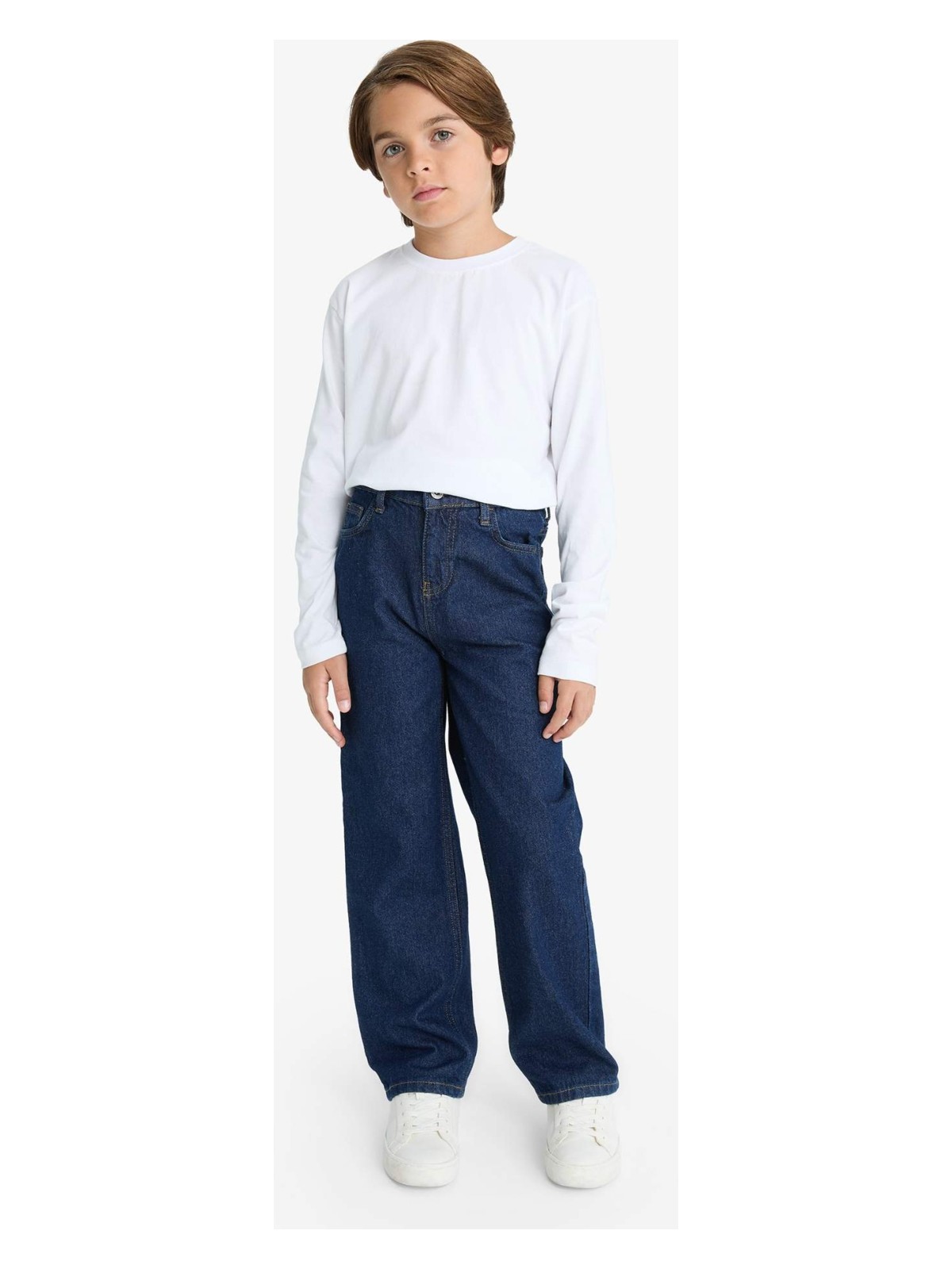 DeFacto Wide Leg Düz Paça Jean Pantolon Erkek Çocuk F2258A825AU