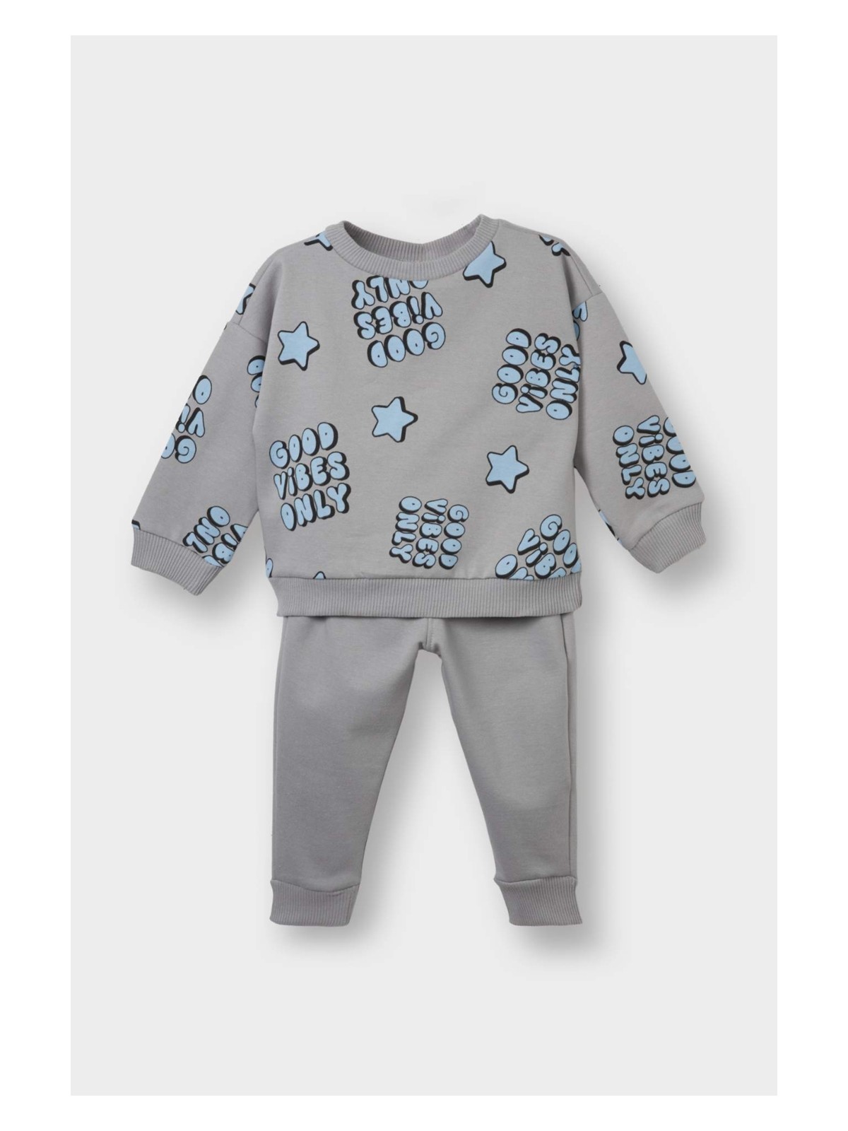 DeFacto 2'li Takım Desenli Sweatshirt Alt Erkek Bebek F0234A525AU