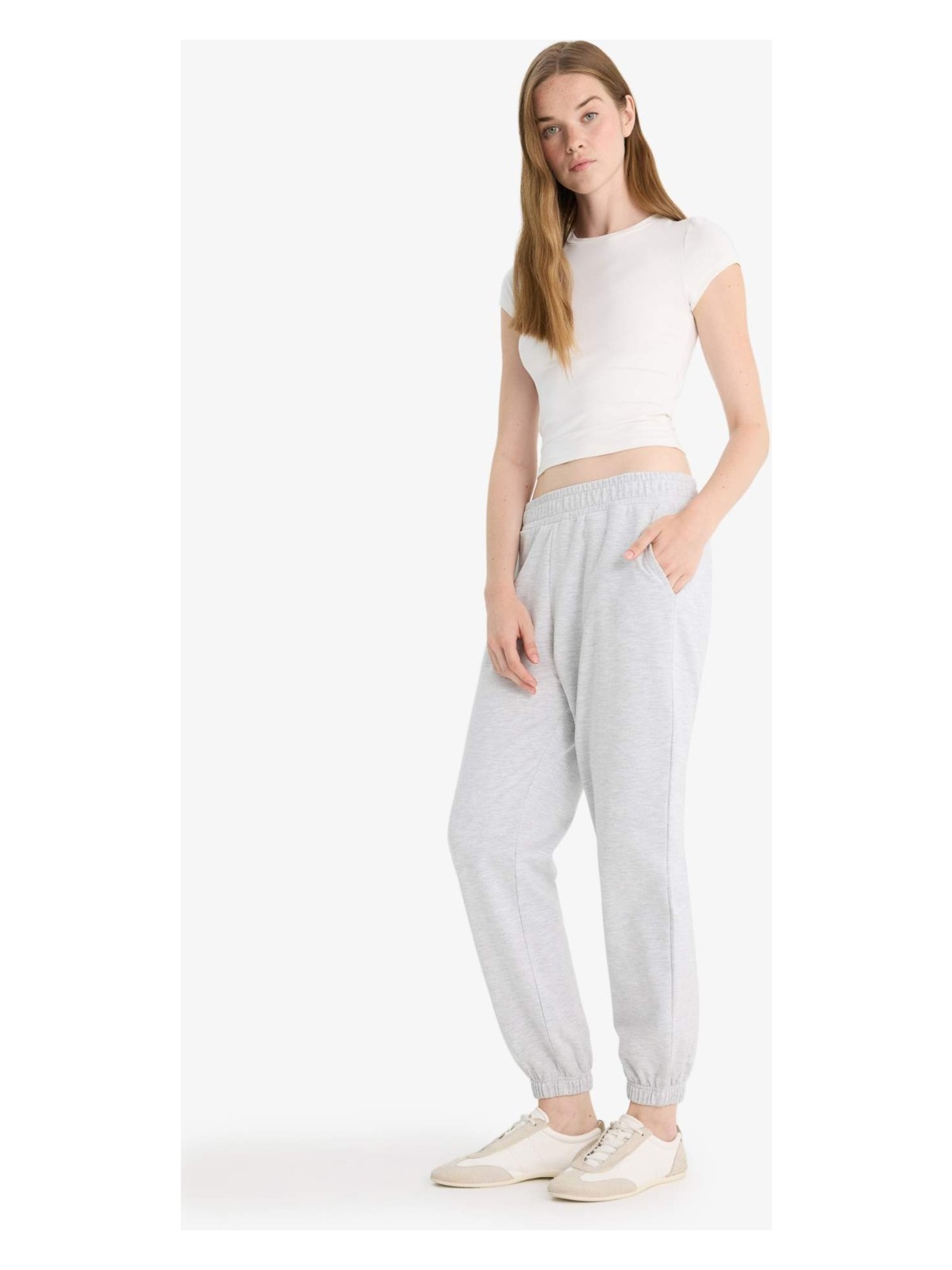 DeFacto Beli Lastikli Jogger Eşofman Altı X5391AZ25WN