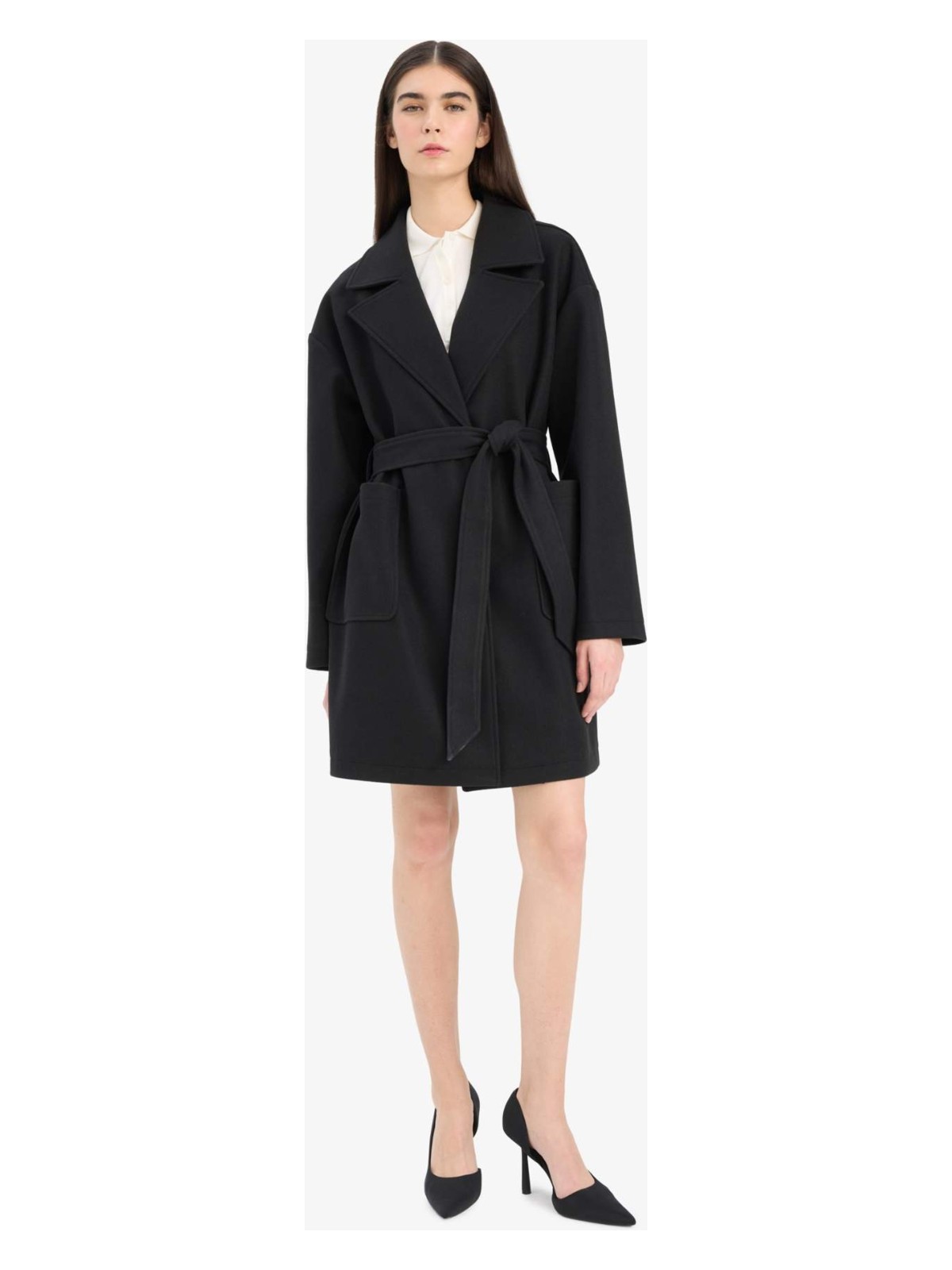 DeFacto Regular Fit Kuşaklı Kaşe Kaban E8636AX25AU - Görsel 3