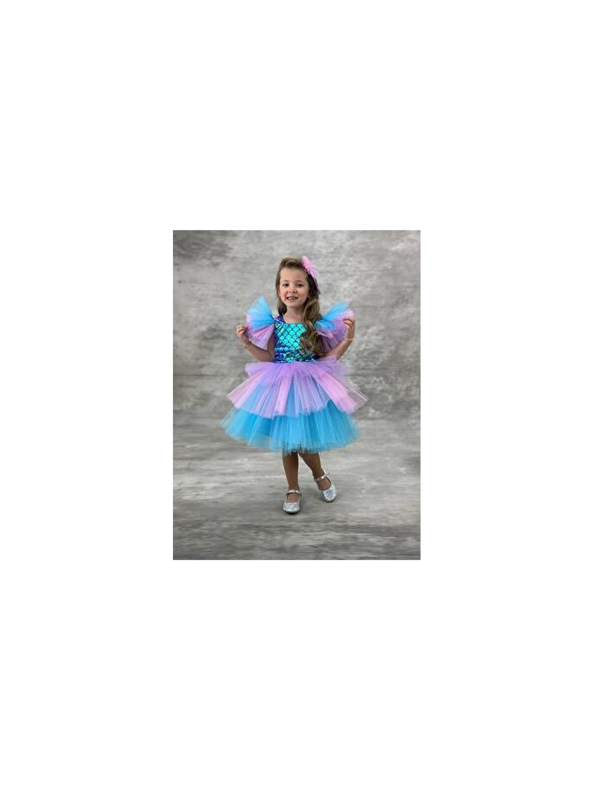 Butik Slim Silüetli Butik Tütü Etekli Deniz Kızı Elbisesi 2406 Yaz Partisi Için Trend Tasarım - Görsel 3