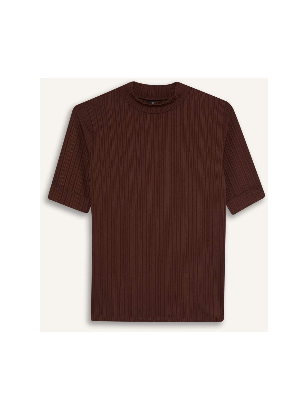 DeFacto Regular Fit Yarım Balıkçı Yaka Fitilli Kaşkorse Kısa Kollu Tişört B1177AX25AU - Görsel 5